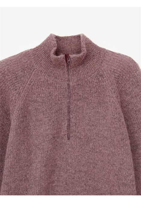 essence mohair mixed knit top man brown HIKING PATROL | AW25104MAROON